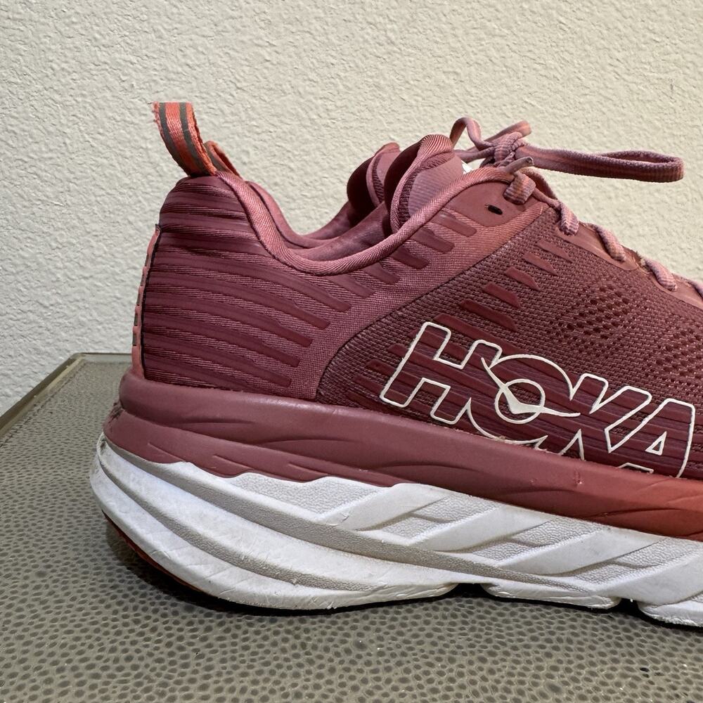 Hoka One One Bondi 6 Womens 9 Heather Rose Lantana Walk Comfort - Picture 4 of 16